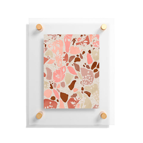 Marta Barragan Camarasa Terrazzo of dots and plants Floating Acrylic Print