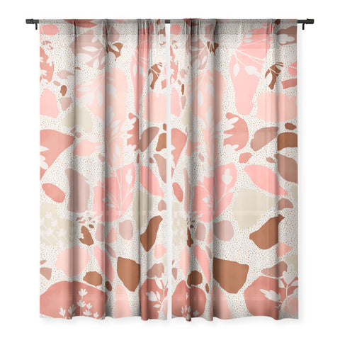 Marta Barragan Camarasa Terrazzo of dots and plants Sheer Non Repeat