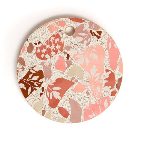Marta Barragan Camarasa Terrazzo of dots and plants Cutting Board Round