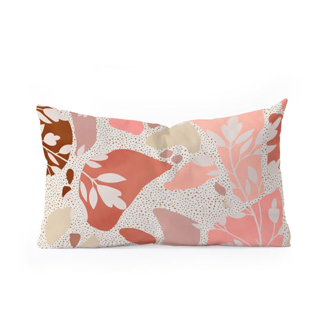 Marta Barragan Camarasa Terrazzo of dots and plants Oblong Throw Pillow