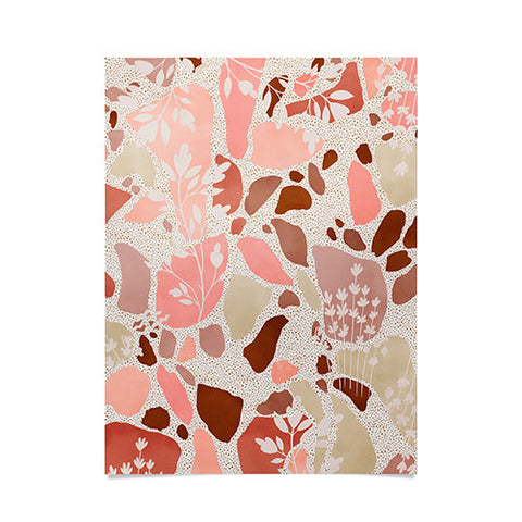 Marta Barragan Camarasa Terrazzo of dots and plants Poster