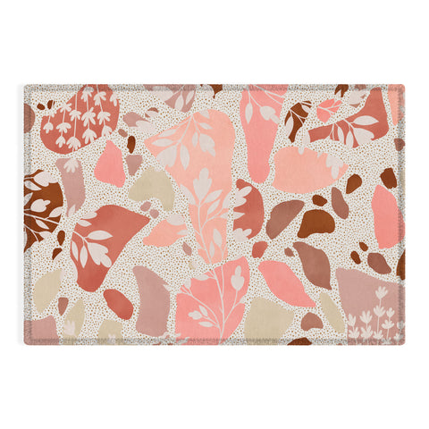 Marta Barragan Camarasa Terrazzo of dots and plants Outdoor Rug