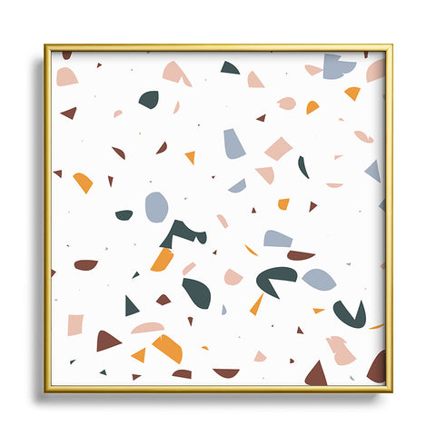 Marta Barragan Camarasa Terrazzo Simple Forms Square Metal Framed Art Print