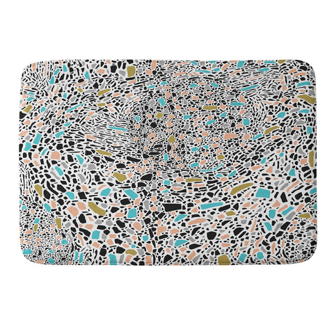 Marta Barragan Camarasa Terrazzo waves Memory Foam Bath Mat