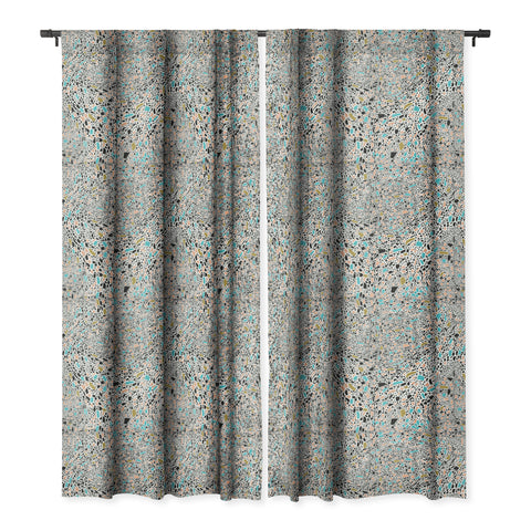 Marta Barragan Camarasa Terrazzo waves Blackout Window Curtain