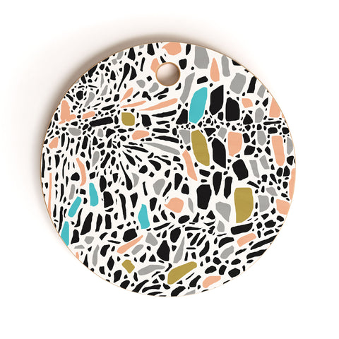 Marta Barragan Camarasa Terrazzo waves Cutting Board Round