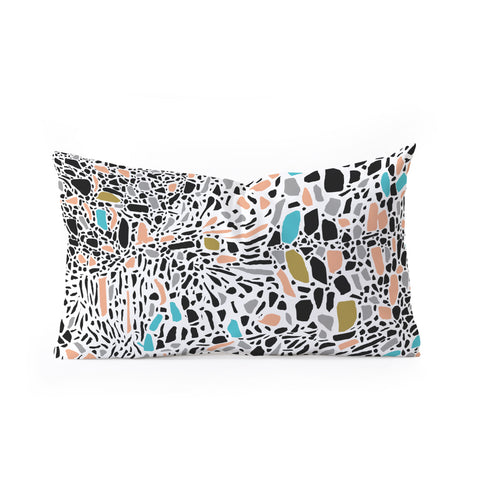 Marta Barragan Camarasa Terrazzo waves Oblong Throw Pillow