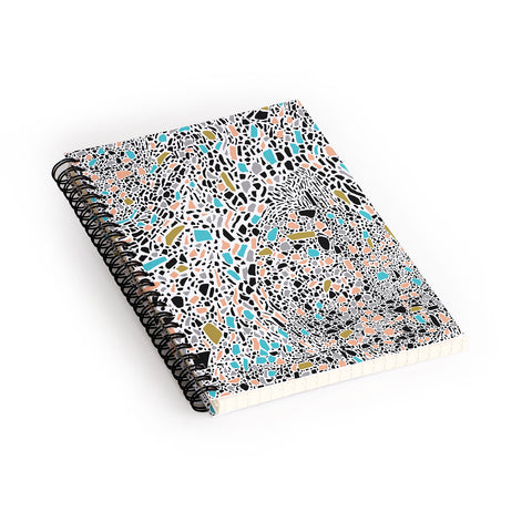 Marta Barragan Camarasa Terrazzo waves Spiral Notebook