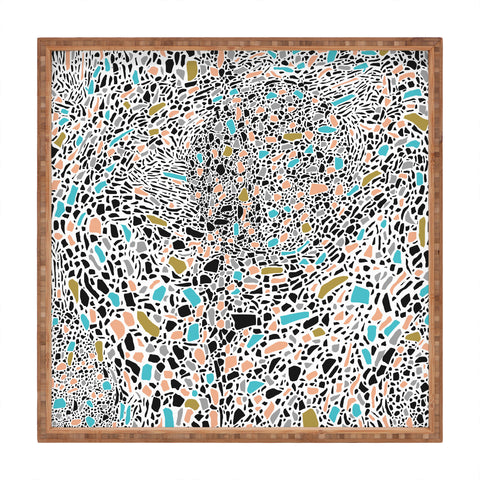 Marta Barragan Camarasa Terrazzo waves Square Tray