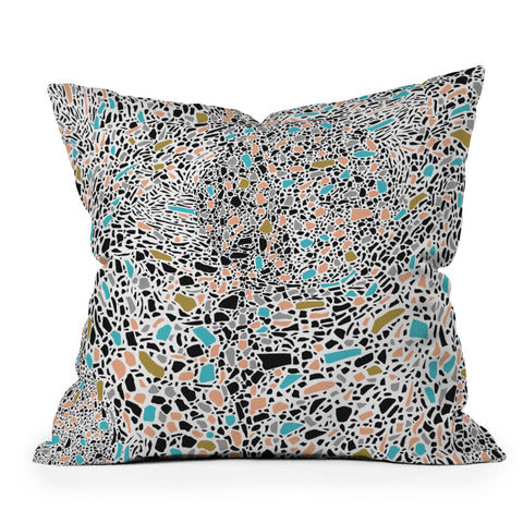 Marta Barragan Camarasa Terrazzo waves Throw Pillow