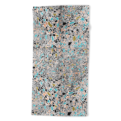 Marta Barragan Camarasa Terrazzo waves Beach Towel