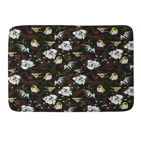 Marta Barragan Camarasa The Birds of Paradise and the Paisley Garden Memory Foam Bath Mat