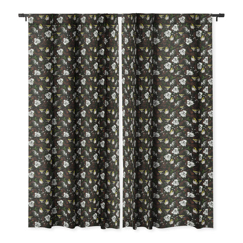 Marta Barragan Camarasa The Birds of Paradise and the Paisley Garden Blackout Window Curtain