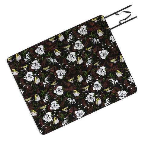 Marta Barragan Camarasa The Birds of Paradise and the Paisley Garden Picnic Blanket