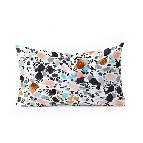 Marta Barragan Camarasa The hands of terrazzo Oblong Throw Pillow