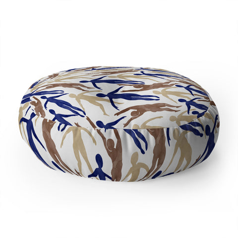Marta Barragan Camarasa Tide of people Floor Pillow Round