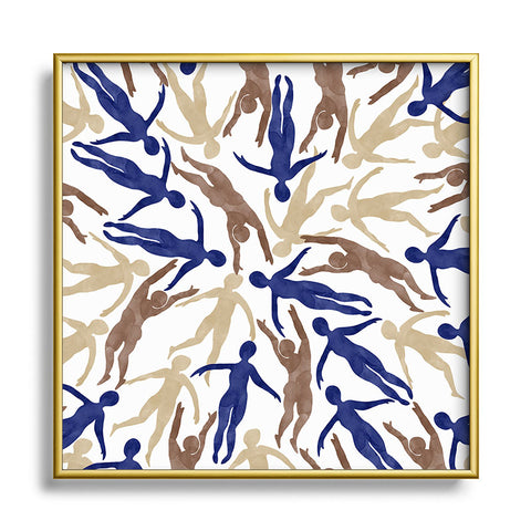 Marta Barragan Camarasa Tide of people Square Metal Framed Art Print