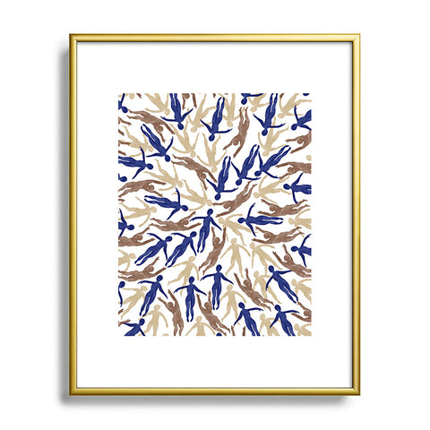 Marta Barragan Camarasa Tide of people Metal Framed Art Print