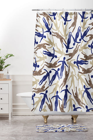 Marta Barragan Camarasa Tide of people Shower Curtain And Mat