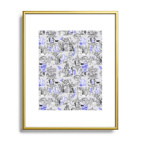 Marta Barragan Camarasa Toile de Jouy Between eras 02 Metal Framed Art Print