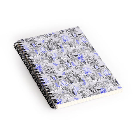 Marta Barragan Camarasa Toile de Jouy Between eras 02 Spiral Notebook