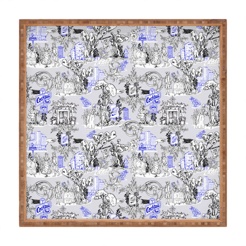 Marta Barragan Camarasa Toile de Jouy Between eras 02 Square Tray