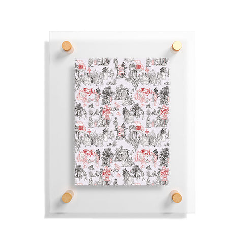 Marta Barragan Camarasa Toile de Jouy Between eras Floating Acrylic Print