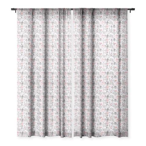 Marta Barragan Camarasa Toile de Jouy Between eras Sheer Window Curtain