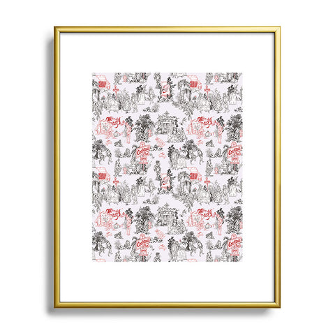 Marta Barragan Camarasa Toile de Jouy Between eras Metal Framed Art Print