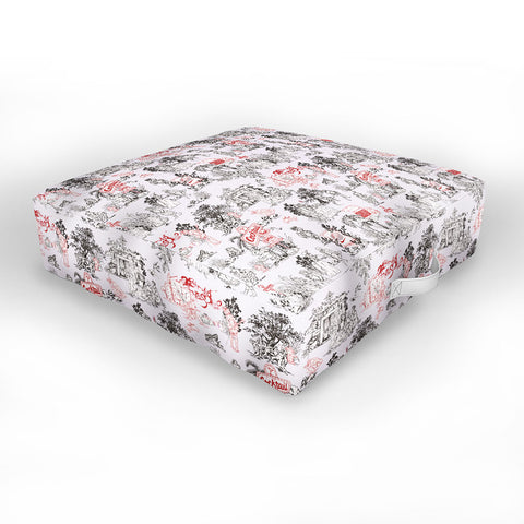 Marta Barragan Camarasa Toile de Jouy Between eras Outdoor Floor Cushion