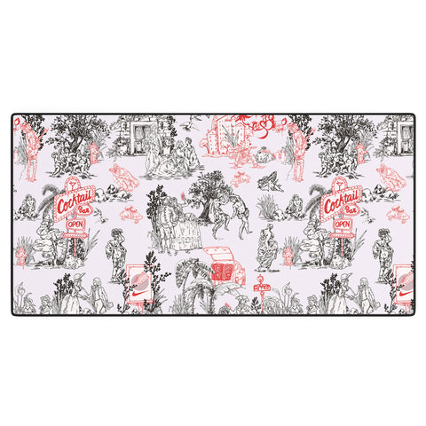 Marta Barragan Camarasa Toile de Jouy Between eras Desk Mat