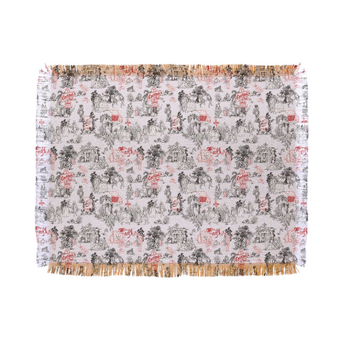 Marta Barragan Camarasa Toile de Jouy Between eras Throw Blanket