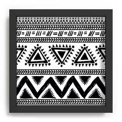 Marta Barragan Camarasa Tribal black and white Recessed Framing Square