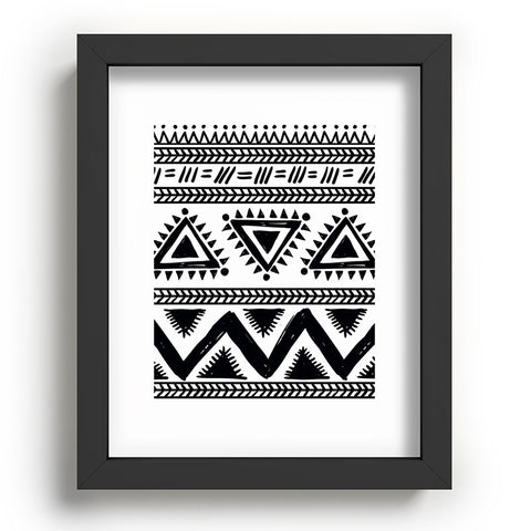 Marta Barragan Camarasa Tribal black and white Recessed Framing Rectangle