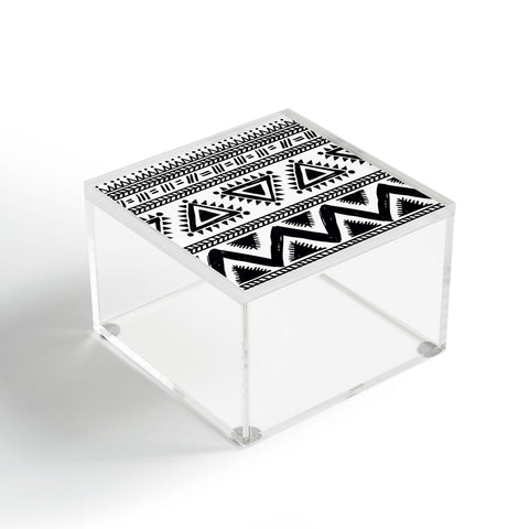 Marta Barragan Camarasa Tribal black and white Acrylic Box