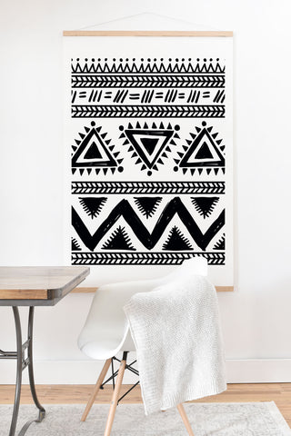 Marta Barragan Camarasa Tribal black and white Art Print And Hanger