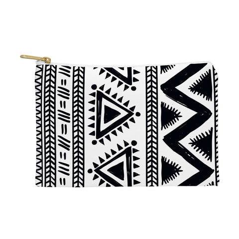 Marta Barragan Camarasa Tribal black and white Pouch