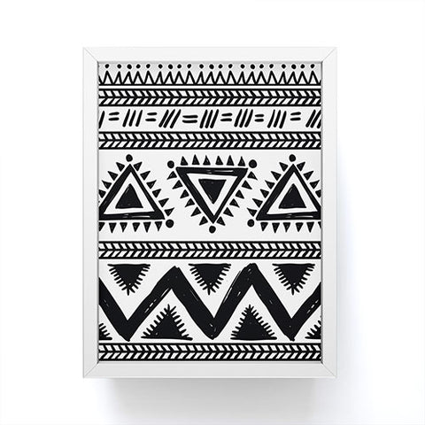 Marta Barragan Camarasa Tribal black and white Framed Mini Art Print