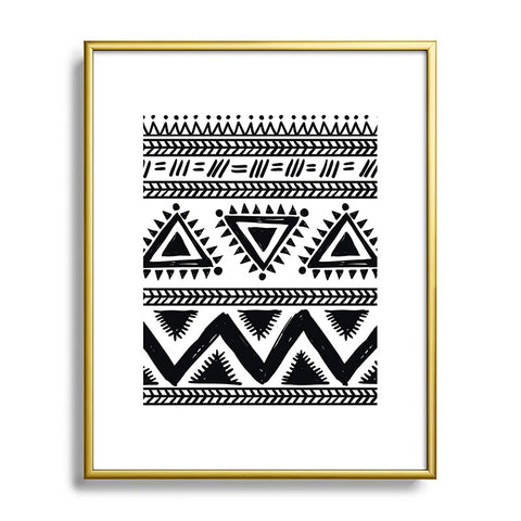Marta Barragan Camarasa Tribal black and white Metal Framed Art Print
