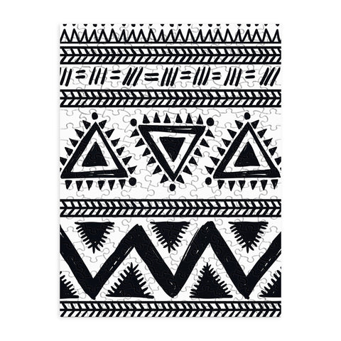 Marta Barragan Camarasa Tribal black and white Puzzle