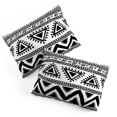 Marta Barragan Camarasa Tribal black and white Pillow Shams