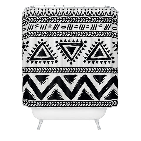 Marta Barragan Camarasa Tribal black and white Shower Curtain