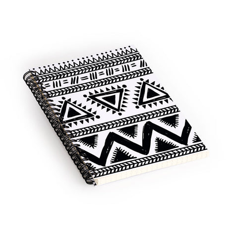 Marta Barragan Camarasa Tribal black and white Spiral Notebook