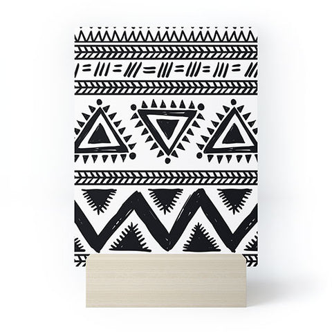 Marta Barragan Camarasa Tribal black and white Mini Art Print