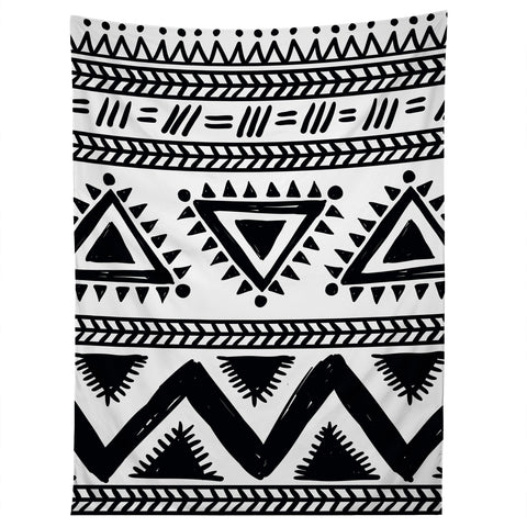 Marta Barragan Camarasa Tribal black and white Tapestry