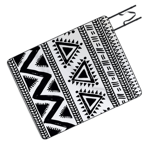 Marta Barragan Camarasa Tribal black and white Picnic Blanket