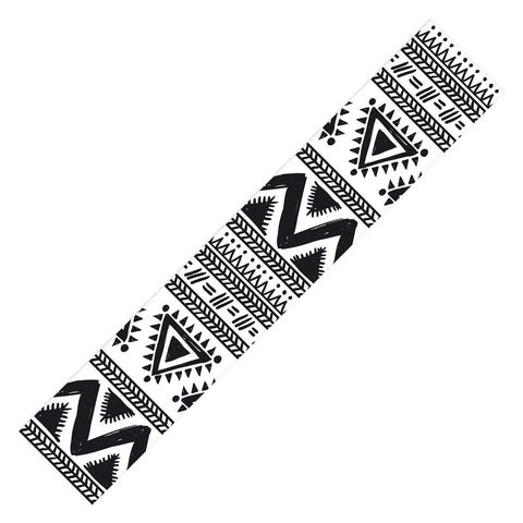 Marta Barragan Camarasa Tribal black and white Table Runner