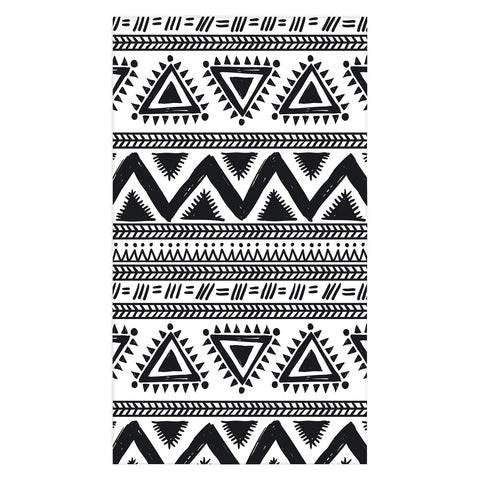 Marta Barragan Camarasa Tribal black and white Tablecloth