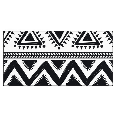Marta Barragan Camarasa Tribal black and white Desk Mat