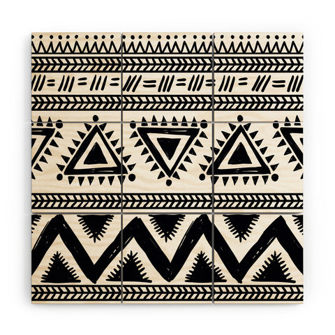 Marta Barragan Camarasa Tribal black and white Wood Wall Mural